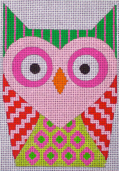 N110B Holiday Owl 3.5 x 5 EyeCandy Needleart