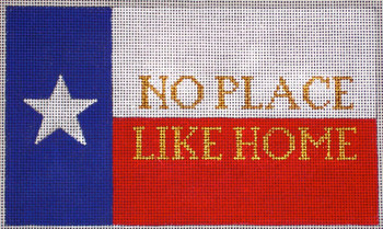 T100 Texas Flag Ornament - No Place Like Home 4x7 EyeCandy Needleart