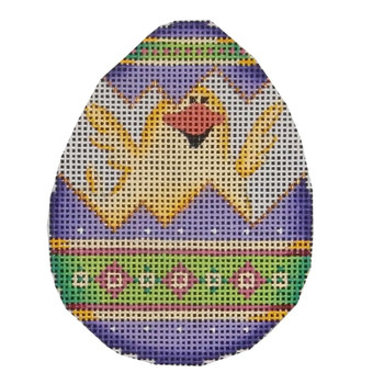 257j Peek-a-boo Egg 4" x 5" 18 Mesh Rebecca Wood Designs!
