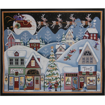 793 Christmas Eve 18" x 15"  18 Mesh Rebecca Wood Designs!