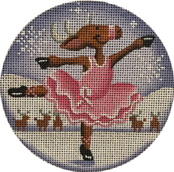 1022q Pink Ballerina Reindeer 4" 18 Mesh Rebecca Wood Designs!