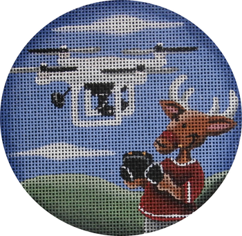 1022z Drone Reindeer  4" Round 18 Mesh Rebecca Wood Designs!