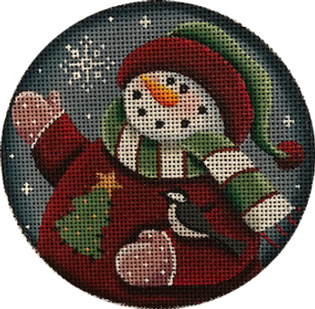 1043d Snow child  4" Round 18 Mesh Rebecca Wood Designs!