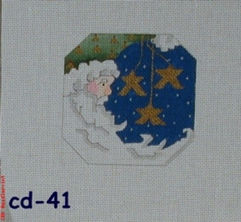 CD-42 Moon Santa-Blue 4" 18 Mesh Bettieray Designs