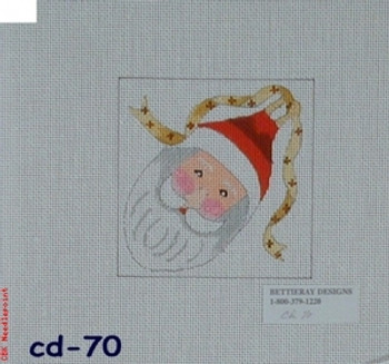 CD-70 Santa Face 18 Mesh 4" Bettieray Designs