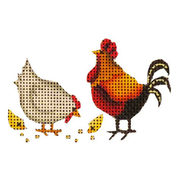 015p Chickens Mini 2 to 3 Inches 18 Mesh Rebecca Wood Designs!