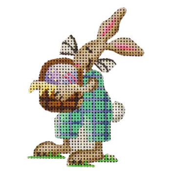 024k Blue bunny 2 x 3 18 Mesh Rebecca Wood Designs!