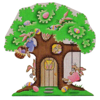 024a Easter Tree 10 x 10 18 Mesh Rebecca Wood Designs!