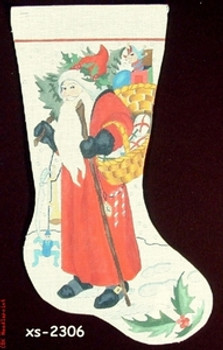 XS-2306 Old St.Nick (Victorian) 13 Mesh 20" Stocking CBK Bettieray Designs