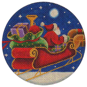 24a Sleigh Toys Santa 4" Round 18 Mesh Rebecca Wood Designs!