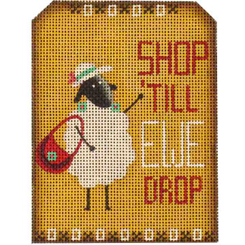 34e Shop ‘Till Ewe drop 3.5" x 4" 18 Mesh Rebecca Wood Designs!