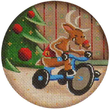 51h Zippy Reindeer 4"Round 18 Mesh Rebecca Wood Designs!