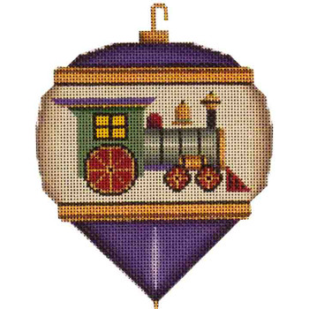 46g Classic Train Ornament Shape 4"18 Mesh Rebecca Wood Designs!