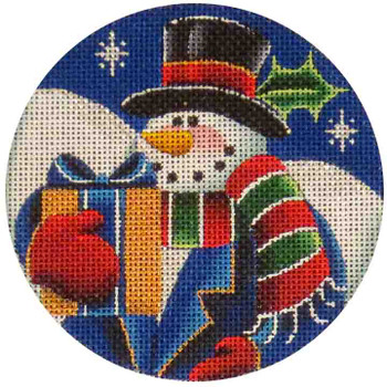 53a Snowman Presents 4" Round 18 Mesh Rebecca Wood Designs !