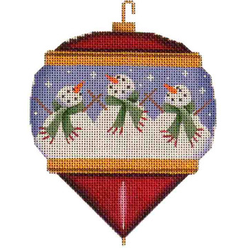 46b Classic Snowman  Ornament Shape 4"18 Mesh Rebecca Wood Designs!