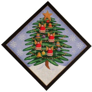 50k Angel tree 10" x 10"  13 Mesh Rebecca Wood Designs!