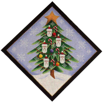 50g Santa tree 10" x 10" 13 Mesh Rebecca Wood Designs!