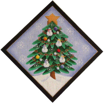 50c Snowman tree 10 x 10 13 Mesh Rebecca Wood Designs!