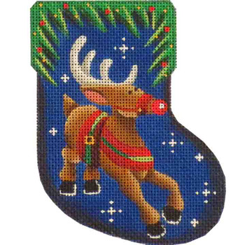 60g Rudolph 4" x 5" 18 Mesh Rebecca Wood Designs!