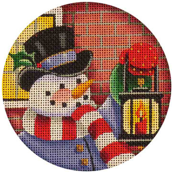 72g Lantern snowman  4" Round 18 Mesh Rebecca Wood Designs!