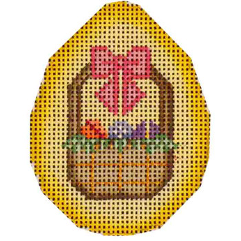 74b Basket egg  2.25" x 3" 18 Mesh Rebecca Wood Designs!