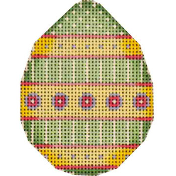 74L Green egg 2.25" x 3" 18 Mesh Rebecca Wood Designs!