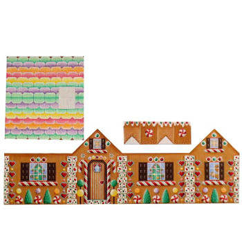 815 Candy Cane House 6 by 8 by 9 finished 18 Mesh Rebecca Wood Designs!