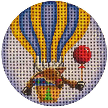 1012f Balloon deer 4" Round 18 Mesh Rebecca Wood Designs!