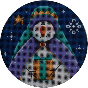 1024d Snowman magi 2  4" Round 18 Mesh Rebecca Wood Designs!