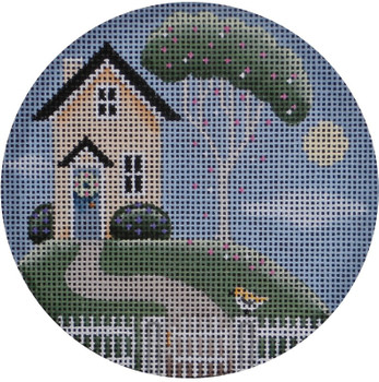 1023a Spring cottage 4" Round 18 Mesh Rebecca Wood Designs!