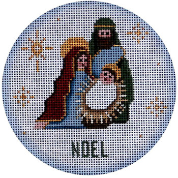 1030d Noel Nativity 4" Round 18 Mesh Rebecca Wood Designs!