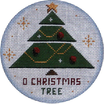 1030b O Christmas tree 4" Round 18 Mesh Rebecca Wood Designs !