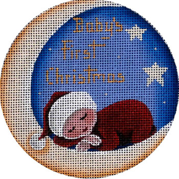 1031a Baby’s first snoozing 4" Round 18 Mesh Rebecca Wood Designs!