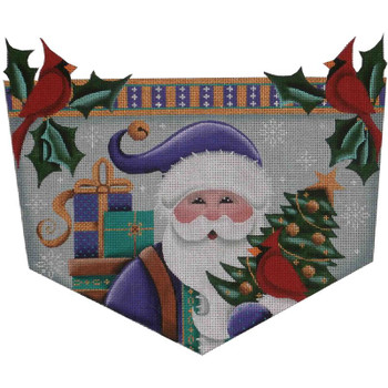 1448c Purple Santa 8 x 11 13 Mesh Rebecca Wood Designs!