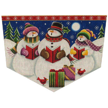 1412 Snow Carolers Cuff 8" x 11" 13 Mesh Rebecca Wood Designs!