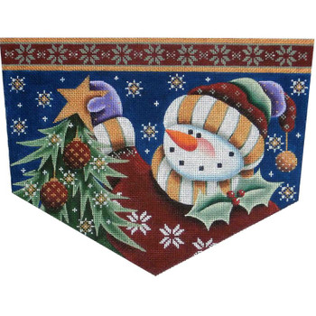 1456a Snowman Star Cuff 8" x 11" 18 Mesh Rebecca Wood Designs !