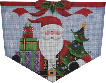 1459a Happy Santa Cuff 8" x 11" 18 Mesh Rebecca Wood Designs !