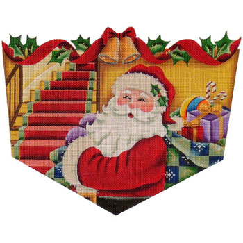 1437 Santa’s visit 8" x 11" 13 Mesh Rebecca Wood Designs!