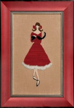 NC176 Nora Corbett Red Kitten Red Ladies Collection Approximate Size: 7.8"w x 8.2"h