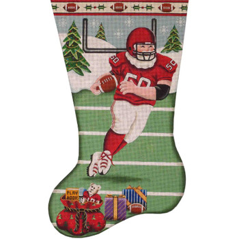 389f Football Santa 11 x 19 13 Mesh Rebecca Wood Designs  !