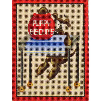 446d Self-serve Puppy Biscuit 3.5 x 4.5 18 Mesh Rebecca Wood Designs!