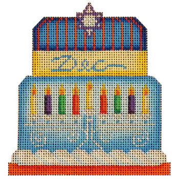 538L2 Judaic baby cake 4 x 4.5 18 Mesh Rebecca Wood Designs !