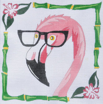 ZIA-59 Flamingo With Glasses 8x8 18 Mesh ZIA DESIGNS Danji Designs