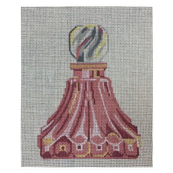 LL150R Pink Fluted Perfume Bottle  4x5 18 Mesh Labors Of Love