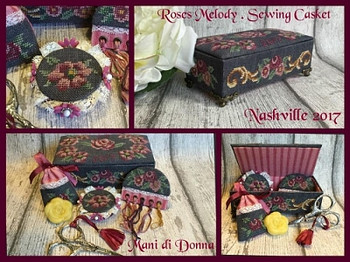 Roses Melody Sewing Casket Mani Di Donna With Silk Pack DD MDD-RMSC