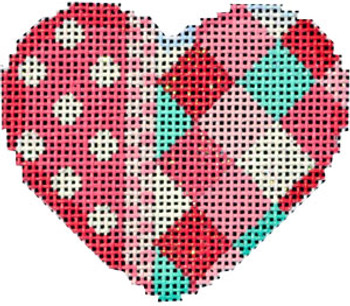 HE-670 Coin Dot/Harlequin Mini Heart  2.75x2.5  18 Mesh Associated Talents 