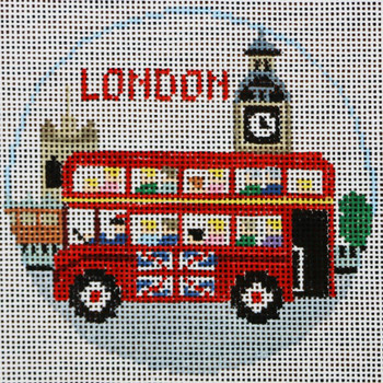 BT199A London Double Decker 18 Mesh 4" Round  Kathy Schenkel Designs 18 Mesh