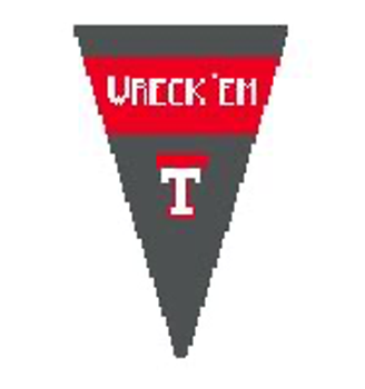 PE120 Texas Tech Pennant 4 x 6 Kathy Schenkel Designs