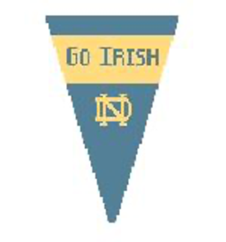 PE118 Notre Dame Pennant 4 x 6 Kathy Schenkel Designs