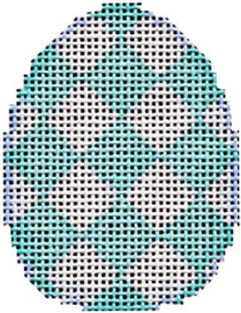 EG-613A Aqua Harlequin Mini Egg 2x2.5  18 Mesh Associated Talents 